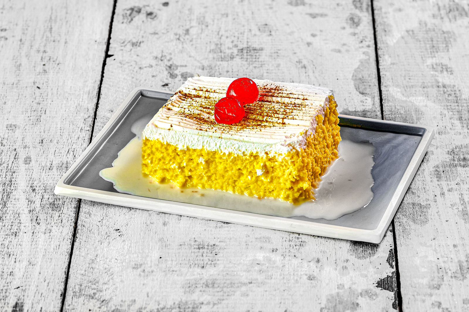A slice of tres leches